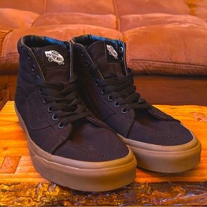 Vans Skate Sk8-Hi Shoes (Black/Gum) 7M 8.5W